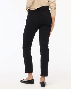 Factory: Essential Straight Jean In All-day Stretch For Women Non-stretch Straight Leg Everyday Jeans, Slim Fit Straight Bottoms For Spring, Spring Slim Fit Straight Bottoms, Everyday Mid-rise Fall Bottoms, Non-stretch Everyday Cropped Jeans, Non-stretch High Rise Pants For Everyday, Everyday Non-stretch Cropped Jeans, Mid-rise Pants For Everyday Fall Wear, Everyday Mid-rise Pants For Fall