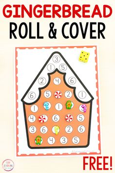 a gingerbread roll and cover game is shown with the words gingerbread roll and cover