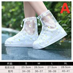 Pretty Flowers Waterproof Shoes Covers PN4970 ●Material:PVC ●Size:as picture (Please allow 1-3cm differs due to manual measurement.As different computers display colors differently,the color of the actual may vary slightly from the above images.Thanks for your understanding.) ●About Shipping: We attach great importance to the orders of each customer and parcel delivery. 1.Processing time: 2-3 business days. 2.Shipping time: 10-15 business days to US, please allow 3-4 weeks shipping to other country.(Shipping times can be affected by variable customs clearance times or public holidays.) Casual Non-slip Rain Boots, Non-slip Rain Boots, Slip-resistant Rain Boots With Round Toe, Ankle-high Rain Boots For Rainy Season, Non-slip Rain Boots For Rainy Season, White Waterproof Rain Boots For Spring, Spring Weatherproof Rain Boots With Round Toe, Waterproof Spring Rain Boots With Round Toe, Waterproof Round Toe Rain Boots For Spring