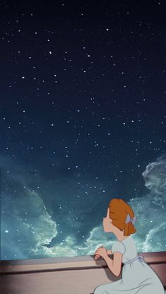 Star gazing Wendy Disney Amor, Second Star To The Right, Peter Pan Disney, Images Disney, Disney Background, Disney Iphone, Disney Wallpapers, Wallpaper Disney, Karakter Disney