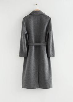 Relaxed Wool-Blend Pile Coat - Grey - & Other Stories WW Wool Coats, Wardrobe Planning, Belted Coat, Wool Coat, Alpaca, Wool Blend, Coats Jackets, Jackets & Coats, Relaxed Fit