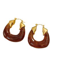 Material: Metal Color: ER1033 Fashion Element: -1 Style: Retro Trendy Brown Jewelry For Summer, Trendy Brown Summer Jewelry, Elegant Dangle Resin Earrings, Elegant Resin Dangle Earrings, Trendy Resin Drop Earrings, Trendy Brown Hoop Jewelry, Brown Hoop Earrings For Summer, Chic Handmade Brown Jewelry, Chic Brown Handmade Jewelry