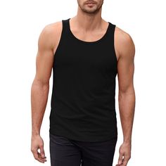 This sleeveless muscle T-shirt is breathable, cool and comfortable, suitable for various fitness activities. It is a necessary gym clothes for men's wardrobe.This sleeveless muscle T-shirt is breathable, cool and comfortable, suitable for various fitness activities. It is a necessary gym clothes for men's wardrobe. Lightweight & Quick-drying Fabric: Comfortable, cool, breathable, skin-friendly, elastic, good drapability, and low shrinkage.Lightweight & Quick-drying Fabric:Sports & Leisure Design Athleisure Cotton Tank T-shirt, Cotton Tank T-shirt For Athleisure, Casual Sleeveless Moisture-wicking T-shirt, Crew Neck Cotton Tank Top For Sports, Casual Moisture-wicking Tank Top, Solid Sleeveless Workout Vest, Sleeveless Solid Workout Vest, Solid Sleeveless Tank Top For Workout, Black Tank T-shirt For Gym