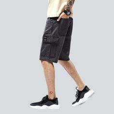 Make every summer day stylish with our 2023 Summer Collection cargo men's denim shorts! Crafted with vintage-inspired fashion. these medium wash shorts boast a loose. mid-waist fit and stretchy fabric for all-day comfort.Distinctive Features: Fashion-Forward: Be the trendsetter of your group with these fashion-forward cargo shorts. Medium Wash: The perfect blend of light and dark. this medium wash denim is sure to make a statement. Loose Fit: Enjoy unrestricted movement with the loose fit of the Summer Knee-length Cargo Shorts With Built-in Liner, Streetwear Short Length Cargo Jeans, Streetwear Short Cargo Jeans With Multiple Pockets, Streetwear Denim Cargo Shorts With Pockets, Short Cargo Jeans With Multiple Pockets For Streetwear, Short Length Cargo Jeans For Streetwear, Denim Cargo Shorts Casual, Denim Cargo Shorts With Pockets For Streetwear, Summer Casual Cargo Jeans With Pockets