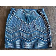 Nwt Express Turquoise Pewter Sequin Beaded Bling Art Deco Geometric Mini Skirt. Condition Is New With Tags. Shipped With Usps Ground Advantage. Art Deco Geometric, Sequin Beading, Mini Skirt, Sequin, Color Blue, Womens Skirt, Mini Skirts, Art Deco, Turquoise