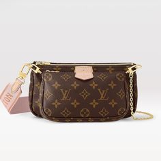 The Multi Pochette Accessoires Is A Hybrid Crossbody Bag With Multiple Pockets And Compartments That Brings Together A Pochette Accessoires, A Mini Pochette Accessoires And A Round Coin Purse. Fashioned From Monogram Canvas With A Mini Monogram Pattern On The Sides Of The Two Pochettes, It Has Both A Removable Gold-Tone Chain And An Adjustable Louis Vuitton Inscribed Jacquard Strap For Multiple Carrying Options. Product Details 9.4 X 5.3 X 1.6 Inches (Length X Height X Width) Removable Round Zip Silky Black Hair, Round Coin Purse, Louis Vuitton Multi Pochette, Pink Monogram, Monogram Pattern, Canvas Gift, Office Fashion, Monogram Canvas, Luxury Handbags