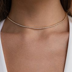 Tennis Choker Necklace, Initial Tag Necklace, Sideways Initial Necklace, Diamond Huggies, On Date, Dainty Choker, Art Deco Diamond Rings, In The Spotlight, Graduation Day