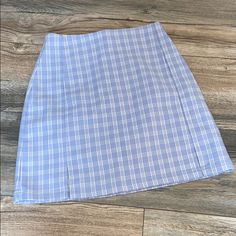 Never Worn!! Up For Trades:) Cute Fitted Blue Mini Skirt, Cute Blue Fitted Mini Skirt, Trendy Light Blue Mini Skirt, Trendy Light Blue Skort, Preppy Blue Skirt For Summer, Blue Preppy Skort For Spring, Preppy Blue Skort For Spring, Preppy Blue Skirt For Spring, Blue Preppy Mini Skirt