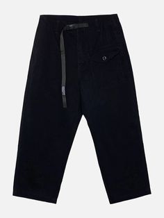 TALISHKO - Solid Belt Pants - streetwear fashion Black Baggy Wide-leg Cargo Jeans, Black Parachute Pants With Patch Pockets Tapered Leg, Black Straight Cargo Pants With Patch Pockets, Black Parachute Pants With Tapered Leg And Patch Pockets, Black Wide-leg Utility Cargo Pants, Black Cargo Pants With Belt Loops For Work, Black Cargo Pants With Pockets For Work, Techwear Straight Leg Cargo Jeans For Workwear, Black Tapered Leg Cargo Jeans With Patch Pockets