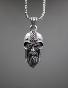 Silver Odin Necklace, Men Viking Pendant, God Odin Necklace, Scandinavian Amulet, Men Gift Pendant, Viking God Necklace, Silver Odin Pendant ✨Description: ✧ PERFECT FIT: Silver God Of Odin Necklace, The details of this necklace and chain are made with fine handcrafted. This pendant and chain are 925 sterling silver and oxidized plated. ✧ An Admirable Gift for Men: As you grow from a boy to a man, the sense of responsibility takes root in your thoughts. This lion head ring can give you the motiva Spiritual Charms Necklaces For Collectibles, Viking Style Engraved Sterling Silver Jewelry, Collectible Viking Sterling Silver Jewelry, Antique Silver Hand Cast Pendant Jewelry, Hand Cast Antique Silver Pendant Jewelry, Antique Silver Handmade Artisan Jewelry, Handmade Antique Silver Spiritual Jewelry, Hand-cast Antique Silver Pendant Jewelry, Handmade Antique Silver Jewelry For Collectors