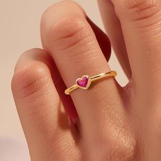 14k Gold Plated Tiny Heart Ring, 925 silver Bezel Ruby Gemstone Ring, Solid Gold Plated Ruby Promise Ring, Ruby Gemstone Pinky Ring Details:  Item: Ruby gemstone  Heart Ring Metal : 925 Sterling Silver Size : Select From variations  These items are handmade, All are designed and handmade in-house by me and team with precision, Perfect craftsmanship and strong interest! We are continuously listing new products in our store. So keep coming back to see more great updates in the store. The amazing quality & best price! Wholesale orders With Custom are welcome to message me for pricing information. Product color may slightly vary due to photographic lighting sources or your monitor setting. Kindly look for the beautiful and eye tempting jewelry at my store -  https://www.etsy.com/in-en/shop/Ani Heart-shaped Jewelry With Bezel Setting For Valentine's Day, Pink 14k Gold Heart Ring Gift, Heart-shaped Bezel Set Jewelry For Valentine's Day, Rose Gold Heart Ring With Birthstone For Gift, Heart-shaped Sterling Silver Birthstone Ring For Valentine's Day, Rose Gold Birthstone Ring For Valentine's Day Gift, Valentine's Day Jewelry With Bezel Setting, Valentine's Day Heart-shaped Sterling Silver Birthstone Ring, Heart Shaped Gemstone Rings For Mother's Day