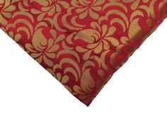 "This listing is for One yard Indian brocade fabric in red with gold. You will get 36\"x44\" of thisUse it for dressing up jeans, garments, household accessories, and anything that catches your fancy. The colors on the monitor may vary slightly from the actual colors. Delivery time : 10-14days anywhere in the world." Dress Up Jeans, Vine Pattern, Dupioni Silk, Sari Fabric, Indian Sari, Flowering Vines, Fabulous Fabrics, Brocade Fabric, A Flower