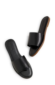 Madewell's best-selling leather sandal is back with a new true-to-size fit and a touch of comfy padding (so you'll want to go everywhere in it). Leather upper and lining/synthetic sole Made in Brazil Made In Brazil, Sandal Women, Slide Sandals, Leather Sandals, Madewell, Womens Sandals, Brazil, Leather Upper, Nordstrom