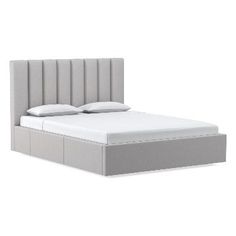 the headboard and foot board are made up to be used as a bed frame