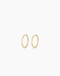 Classic Huggies Earring in 13mm k Solid Gold, Women's by gorjana Everyday Oval Stackable Jewelry, Everyday 14k Gold Oval Jewelry, 14k Gold Hoop Jewelry Si Clarity, Classic White Gold Stackable Earrings, Fine Jewelry Everyday Hoop, Everyday Fine Jewelry Hoop, Classic 14k Gold Filled Huggie Earrings For Anniversary, Stackable White Gold Hoop Jewelry, Stackable Oval 14k Gold Jewelry