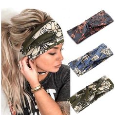 Cute Hair Accessories For Women Length-9.4(24cm),Width-3.5(9cm),Can Be Extended To 11.8(30cm). 3colors For Choose: 3pcs. Girls Fashion Items Were Made Of High-Tech Spandex Elastic, Soft, Breathable And Never Slipping. The Turban Headbands Fetures: Soft Material, Beautiful Design, Unique Pattern Constructs Strong Exotic Customs. Not Only Keep You A Wonderful Looking But Also Keep Your Hair Style And Absorb Sweat. Cross Headband, Boho Headbands, Knot Hairstyles, Sweat Headbands, Facial Cloths, Yoga Hair, Multi Colored Hair, Wrap Hair, Cold Weather Fashion