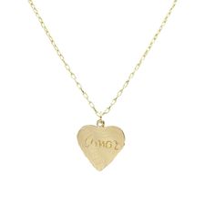 -18k Gold Plated heart pendant with engraved AMOR -Alternative engraving: HOPE, LOVE -Email us at sales@marciamorna.com for more information Hope Love, Heart Pendant Necklace, Heart Pendant, More Information, 18k Gold, Gold Necklace, Gold Plate, Plating, Pendant Necklace