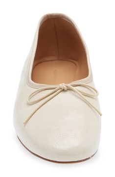 This ballet flat crafted from lambskin leather with a glove-like fit and a higher vamp is an updated version of the iconic silhouette. Leather upper, lining and sole Made in Italy Women's Shoes Elegant Ballet Flats With Round Toe, Elegant Fitted Ballet Flats With Round Toe, Elegant Fitted Ballet Flats With Removable Insole, Elegant Medium Width Slip-on Ballet Flats, Chic Slip-on Ballet Flats In Calf Leather, Elegant Evening Ballet Flats With Textured Sole, Chic Calf Leather Slip-on Ballet Flats, Evening Ballet Flats With Textured Sole, Textured Sole Ballet Flats For Evening