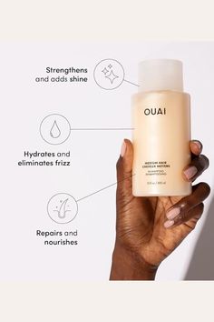 This game-changing formula replenishes moisture levels while gently cleansing, leaving your locks silky soft and irresistibly smooth. Infused with nourishing ingredients like amino acids and keratin, it strengthens and revitalizes hair from within, promoting overall health and vitality. Say goodbye to dryness and hello to hair that's refreshed and rejuvenated with every wash.
.
.
#OUAI #OUAIshampoo #strengtheningshampoo #shampooforlonghair #shampoofordamagedhair #shampoofordryhair Ouai Shampoo, Shampoo For Damaged Hair, Hydrating Shampoo, Sulfate Free, Free Hair, Beauty Essentials, Keratin, Amino Acids, Coconut Oil