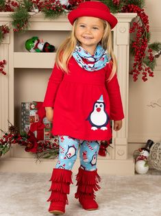 Magical Days, Girls Cardigan Sweater, Christmas Festivities, Matching Costumes, By The Fireplace, Tunic Leggings, Girls Cardigan, Matching Pajamas, Themed Outfits