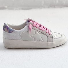 Brand New (No Box) Vintage Havana Women's Eve Glitter Multi Sneakers With Intentional Distressing. Women's Size 11. First Picture Is A Stock Photo & The Rest Are Of The Actual Shoes. These Definitely Have Golden Goose Vibes! New To Poshmark? Sign Up Using Invite Code: Tentoday For $10 Off Your Purchase! - White Glitter - Star Detailing - Extra Laces - Pastel Swirl Back - Slip On - Distressed Outsole - True To Size Casual Career Professional Work Everyday Classic Office Comfort Date Night Out Mod Spring Glitter Lace-up Sneakers, White High-top Sneakers With Glitter Accents, Spring White Glitter Sneakers, Casual Glitter Sneakers With Round Toe, Sporty Glitter Lace-up Sneakers, Sporty White Sneakers With Glitter Accents, Glitter Low-top Sneakers, Sporty Glitter Sneakers With Round Toe, Sporty Glitter Sneakers For Spring