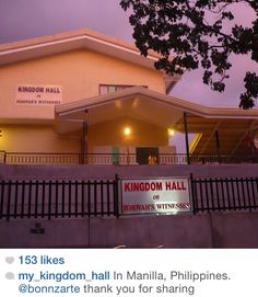 an image of a building with a sign on the front that says kingdom hall, my kingdom hall in manila philippines