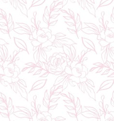 a white and pink floral wallpaper with lots of flowers on the top of it