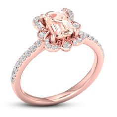 an 18k rose cut diamond engagement ring