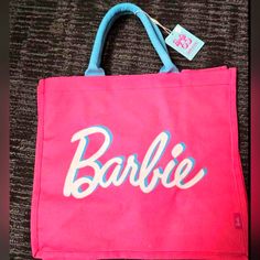 Barbie Miniso Limited Edition Shining Collection Tote Bag Large Capacity (Pink) Velcro Closure Double Handles Letter (Barbie) A Must-Have For Any Barbie Fan And Barbie Collection Ideal For The Beach, Gym, Travel, School, Shopping, Vacation, Gift Cute Pink Bag With Large Capacity, Pink Tote Shoulder Bag With Dust Bag, Casual Pink Canvas Shopping Bag, Trendy Pink Canvas Shoulder Bag, Trendy Pink Shoulder Canvas Bag, Pink Rectangular Bag For Shopping, Pink Tote Bag For Daily Use, Large Capacity Pink Canvas Pouch Bag, Cute Pink Canvas Bag For School