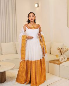 Divine Half Open Back Traditional Ethiopian Dress Ethiopian Clothing, Habesha Dress, Ethiopian Traditional Dress, Ethiopian Jewelry, Ethiopian Dress, Wedding Dress Chiffon, Dresses Chiffon, Traditional Dress, Wedding Dresses Simple