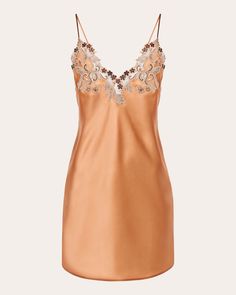 This short silk slip dress boasts a subtly flared shape that skims the hips and adjustable straps to ensure a custom fit. 100% Italian silk Dry clean Made in China | Women's La Perla Silk Slip DressMulticolor Lame Small La Perla Slip Dress, Silk Slip Dress Short, La Perla Sleepwear, Virgo Outfits, Outfits Shifting, Silk Night Dress, Structural Fashion, Lace Slip Dress, Fashion Marketing