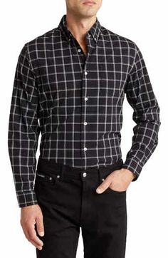 Slate & Stone Cotton Flannel Shirt Jacket | Nordstromrack Cotton Slim Fit Tops For Fall, Fitted Long Sleeve Cotton Shirt, Classic Cotton Tops For Fall, Modern Fitted Tops With Placket, Cotton Top With Spread Collar For Fall, Fall Cotton Shirt With Button Cuffs, Slim Fit Cotton Shirt With Button Cuffs, Fitted Button-up Cotton Tops, Fitted Cotton Button-up Tops