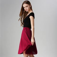 Item Type: SkirtMaterial: ChiffonCut: Knife-PleatedWaist Type: HighLength: Knee-LengthSize: One SizeFeatures: Skirt, Women’s Skirt, Pleated Skirt, Vintage Skirt, High-Waisted Skirt, Chiffon SkirtPackage Includes:1 x PcSize Info:Size (cm)One SizeWaist62 - 85Length60 Chic Pleated Chiffon Skirt, Pleated Full Chiffon Skirt, Casual Party Chiffon Skirt, Casual Chiffon Party Skirt, Knee-length Pleated Skirt, Red Knee-length Pleated Skirt For Spring, Feminine Knee-length Pleated Skirt, Casual Pleated Chiffon Skirt, Knee-length Party Skirt With Pleated Waist