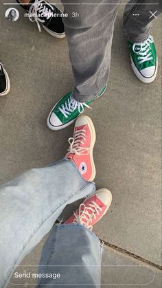 Shoe Pic, Green Converse, No Facebook