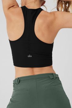 Feel the breeze in the ultra-breathable, lightweight Seamless Open Air Racerback Tank. A longer-length companion to our bestselling Open Air styles, this high-neck tank features a racerback and cool cutout details at the bust and back. Light support and a cup-free design make this a go-to for low impact activities or everyday wear. Wear it with Open Air leggings or an Alo tennis skirt. Seamless, breathable fabric with cutout details at bust & back Light, cup-free design Designed & uniquely fit t Gym Classes, Athletic Top, High Neck Tank, Alo Yoga, Tennis Skirt, Open Air, Figure Skating, Racerback Tank, Breathable Fabric