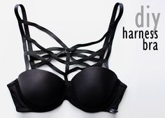 DIY Cage Harness Bra Diy Harness, Bra Diy, Caged Bra, Veil Hat, Old Bras, Hat Diy, Harness Bra