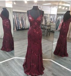 V Neck Maroon Prom Dresses Evening Gowns with Maroon Prom Dresses, Dark Red Prom Dress, Maroon Prom, Maroon Prom Dress, Deb Dresses, Sequin Appliques