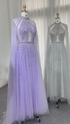 Elegant Evening Dress With Cape Sleeves For Banquet, Luxury Gala Gown With Cape Sleeves, Luxury Gown With Cape Sleeves For Gala, Luxury Gown With Cape Sleeves For Banquet, Luxury Gown With Cape Sleeves For Banquets, Luxury Cape Evening Dress For Party, Elegant Cape Dress For Banquet, Elegant Cape Gown For Wedding, Luxury Wedding Dress With Cape Sleeves