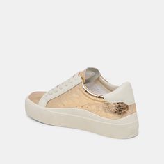 ZAYN 360 SNEAKERS GOLD DISTRESSED LEATHER – Dolce Vita Crafts From Recycled Materials, Recycled Leather, Platform Sneaker, Distressed Leather, Off Duty, Wide Leg Trousers, Recycled Materials, The Office, Feel Good