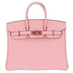 Brand: Hermès Style: Birkin HSS Size: 25cm Color: Rose Sakura Material: Clemence Leather Hardware: Rose Gold (RGHW) Dimensions: 10" W x 7.5" H x 4.75" D Handle Drop: 4" Hermes Bags Birkin, Bags Birkin, Push Gifts, Dressy Hats, Leather Rose, Leather Hardware, Birkin 25, Hermes Handbags, Rose Gold Hardware