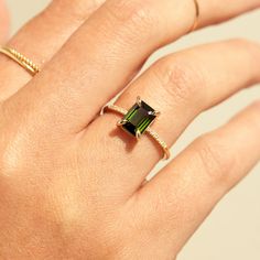 Pastille Tourmaline Solitaire Ring Supreme, Rind Green Catbird Jewelry, Green Tourmaline Ring, Creative Shoes, Engagement Ideas, Tourmaline Ring, Recycled Gold, Engagement Ring Wedding Band, Gifts For Wedding Party, Green Tourmaline