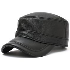 PRICES MAY VARY. Material: 100% Genuine sheepskin leather. Adjustable size: 56-60cm, 22-23.6inches, Back with adjustable belt. The sheepskin leather hat will keep its shape for the long-term usage. The army cap will make your unique handsome and individuality. Precisely stitching line workmanship, soft sweat band and comfortable lining. Suitable for your autumn winter spring or daily headwear accessories. Great gifts for men,dad and family. Perfect for camping, hiking,fishing and other outdoor a Classic Leather Hat For Winter, Classic Leather Winter Hat, Leather Winter Hat For Outdoor, Winter Leather Hats For Outdoor, Leather Baseball Cap With Short Brim For Outdoor, Leather Baseball Cap With Flat Bill For Outdoor, Leather Winter Hat With Short Brim, Classic Leather Baseball Cap For Outdoor, Winter Outdoor Leather Hats