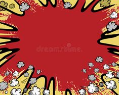 an abstract background with red and yellow paint splattered on the edges royalty illustration