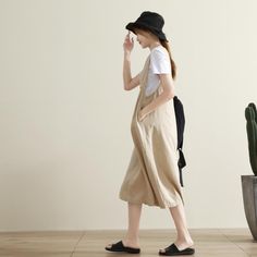 simplelinenlife-Linen-casual-summer-long-women-dresses Casual Solid Color Sundress For Spring, Casual Linen Sundress For Day Out, Casual Sundress For Spring, Casual Solid Linen Summer Dress, Casual Summer Sundress With Pockets, Casual Spring Linen Dress, Casual Cotton Sleeveless Dress, Casual Beige Linen Day Out Dress, Casual Solid Color Sundress For Vacation