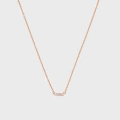 A delicate and modern piece that pairs well with any style! G-H color, SI clarity, 0.03ctw Adjustable chain length 14k Rose Gold Diamond Necklace With Adjustable Chain, Modern Rose Gold Diamond Necklace For Anniversary, Minimalist Rose Gold Jewelry For Formal Occasions, Minimalist Rose Gold Jewelry For Formal Events, Dainty Rose Gold Diamond Necklace With Accents, Minimalist Rose Gold Diamond Necklace As Gift, Minimalist Rose Gold Diamond Necklace Gift, Delicate Rose Gold Diamond Necklace With Single Cut Diamonds, Elegant 14k Gold Diamond Necklace With Delicate Chain