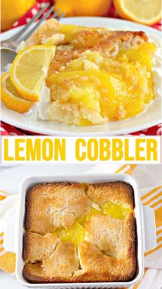 this lemon cobbler is so easy to make