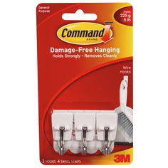 3 pack of command damage - free hanging clips