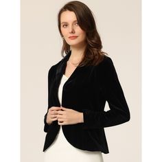 This nice and neat long-sleeved blazer gives office chic a whole new meaning. This notched lapel blazer is perfect for casual, office business meetings, coffee shops, weekends, etc. Add to your wardrobe with this velvet blazer for a business style. A fitted blazer for the office takes standard details and mixes them into a one-of-a-kind look that goes from desk to dinner, with no modifications necessary. Solid Long Sleeve Party Blazer, Long Sleeve Solid Color Party Blazer, Solid Long Sleeve Blazer For Parties, Fall Blazer For Office Lady, Winter Office Lady Blazer, Solid Long Sleeve Blazer For Office, Single Breasted Long Sleeve Office Blazer, Single-breasted Long Sleeve Office Blazer, Formal Office Lady Long Sleeve Blazer