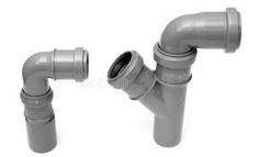 two different types of pipes are shown in this image, one is grey and the other is white