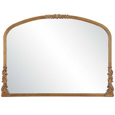 an ornate gold framed mirror on a white background